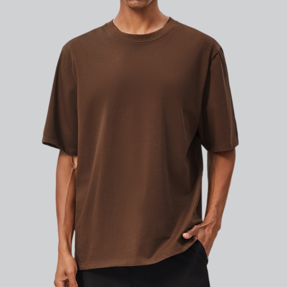 Yoga Fitness Logo - Men's Solid Color Running Sports T-shirt