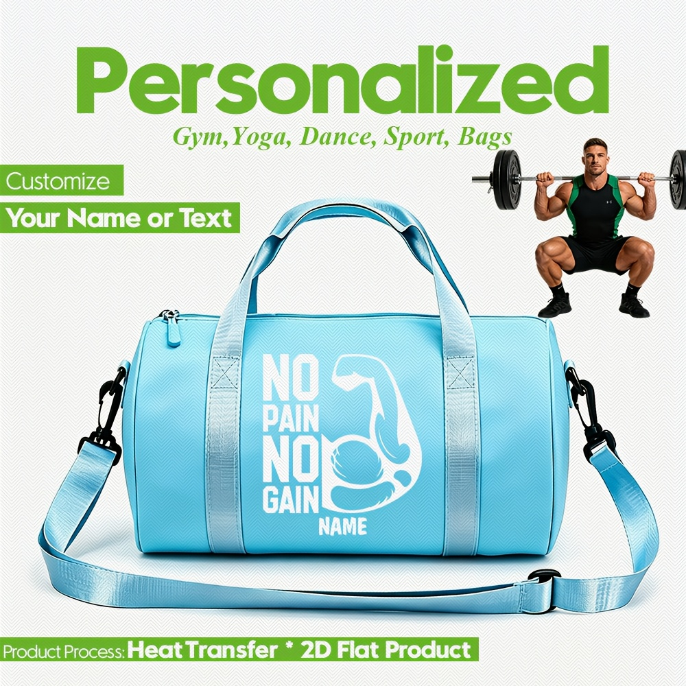 Yoga Fitness Name - Custom Name Gym Duffel, Lightweight Fitness