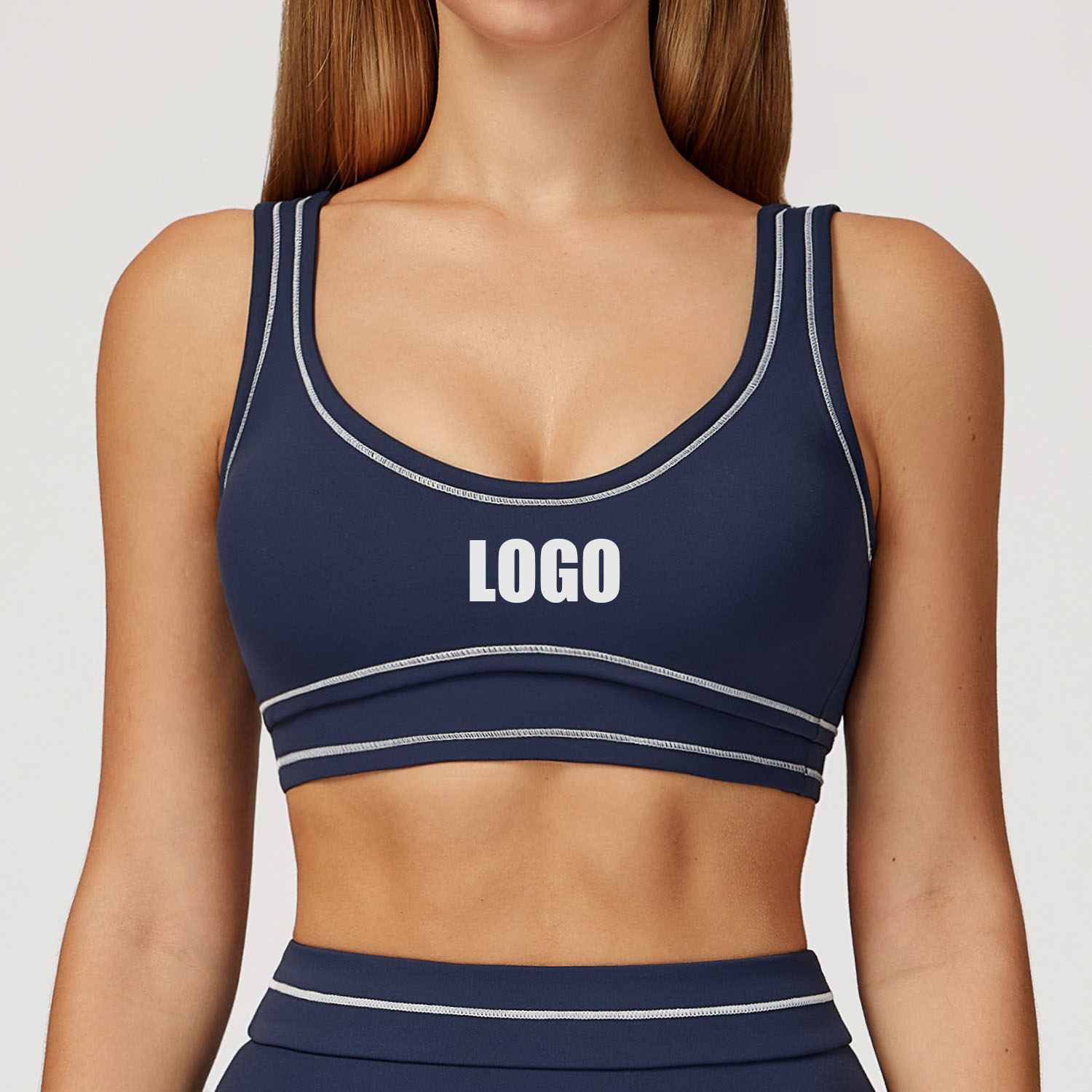 Yoga Fitness Logo - Customized LOGO contrasting color grinding yoga