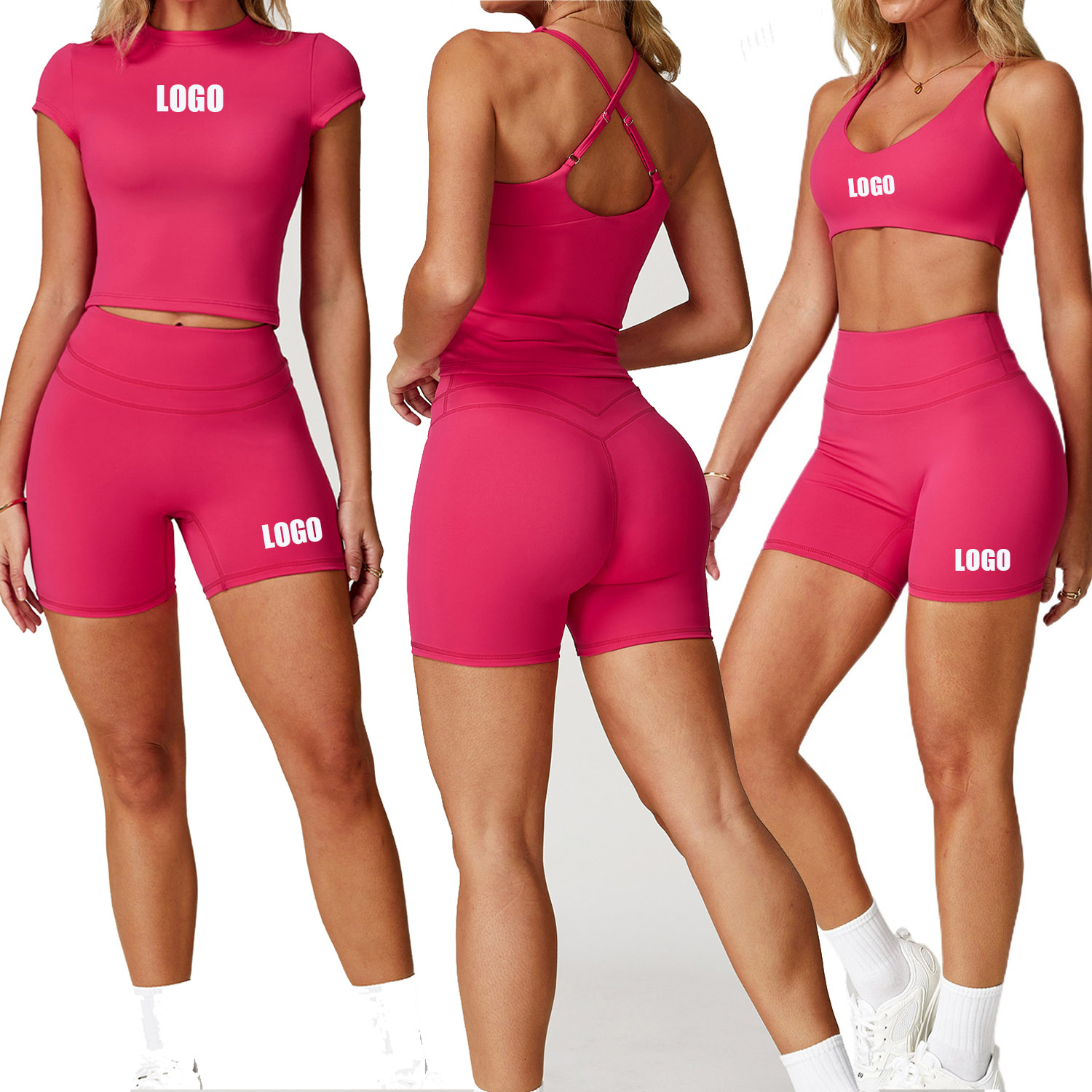 Yoga Fitness Logo - Customized LOGO women's grinding tight back