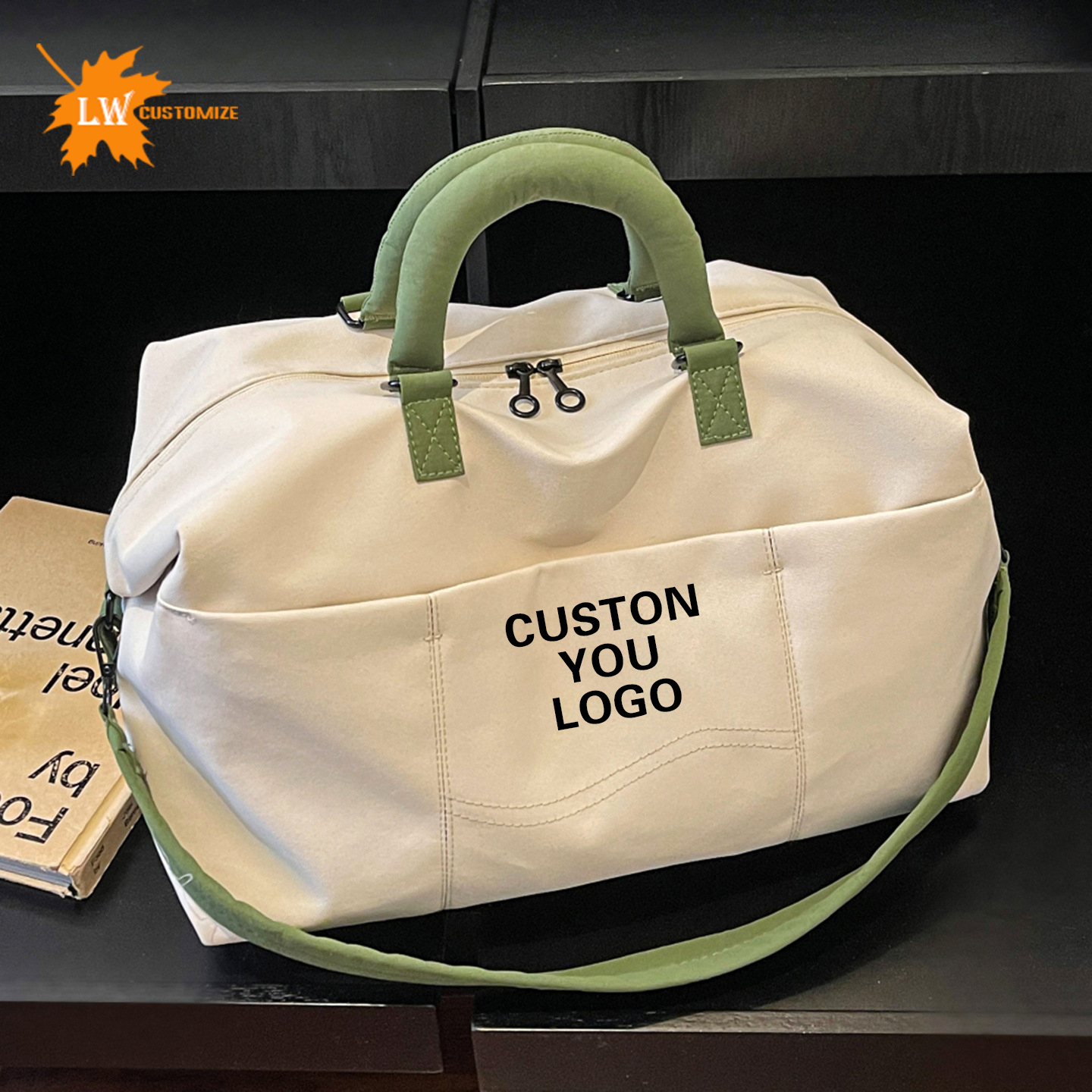 Yoga Fitness Name - Custom Logo Canvas Fitness Bag Women's