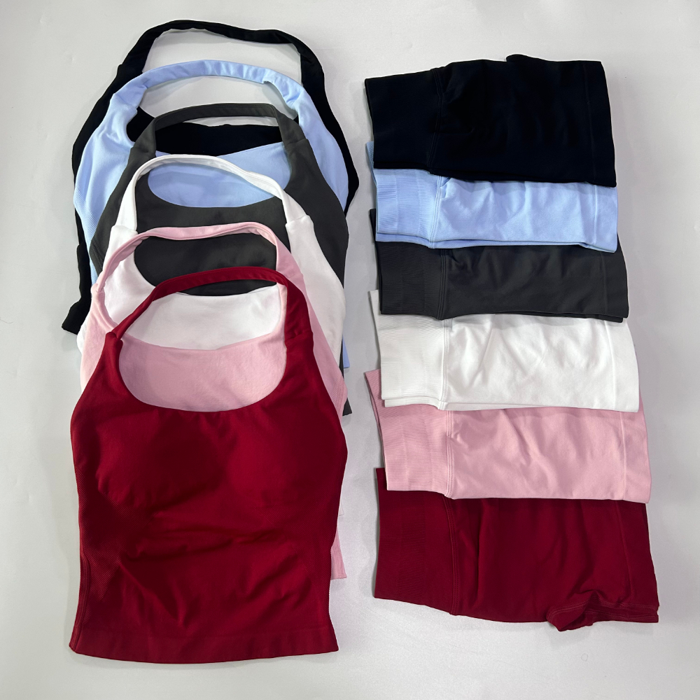 No Logo Women Gym Set Halter T - Yoga Fitness Logo review and price