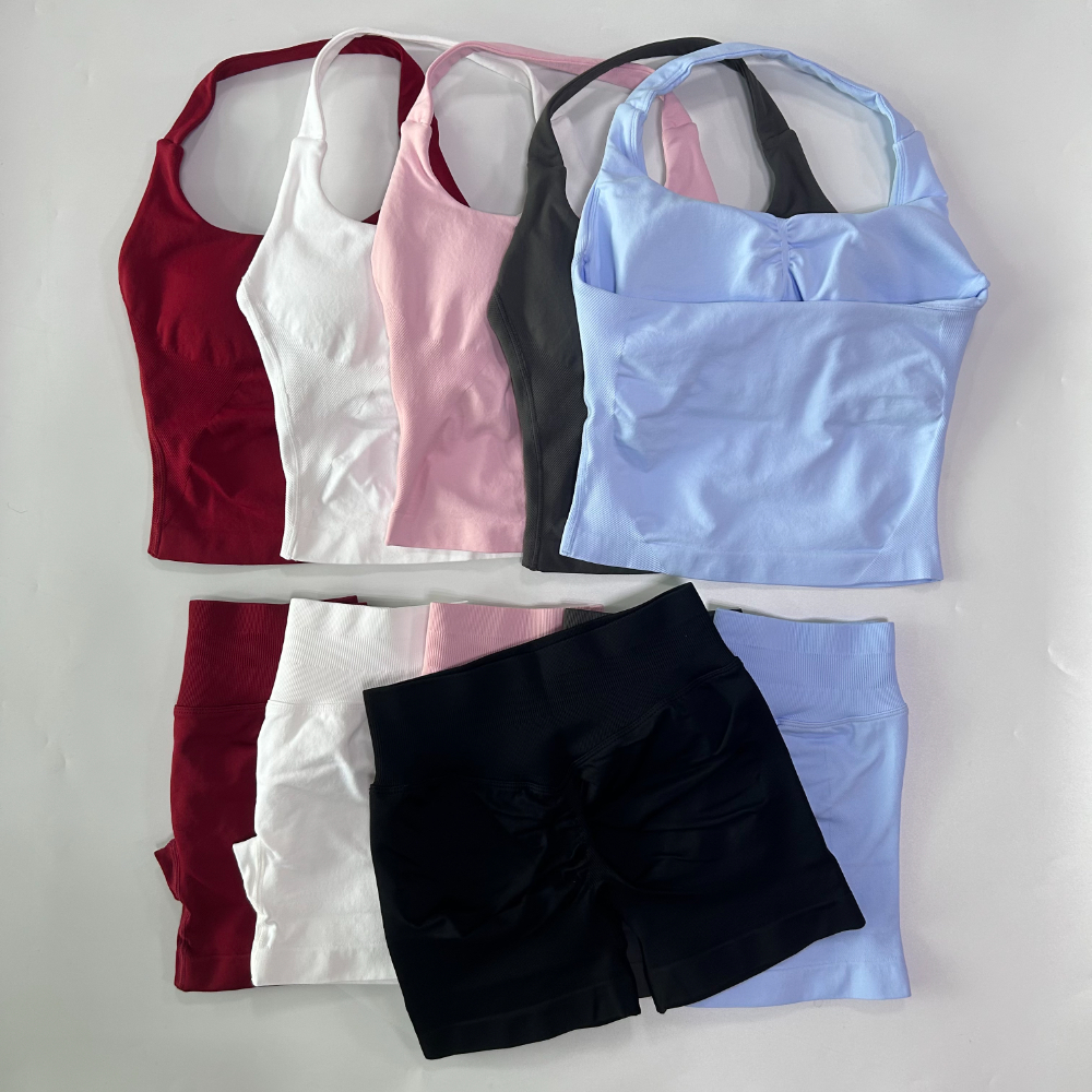 No Logo Women Gym Set Halter T - Yoga Fitness Logo review and price