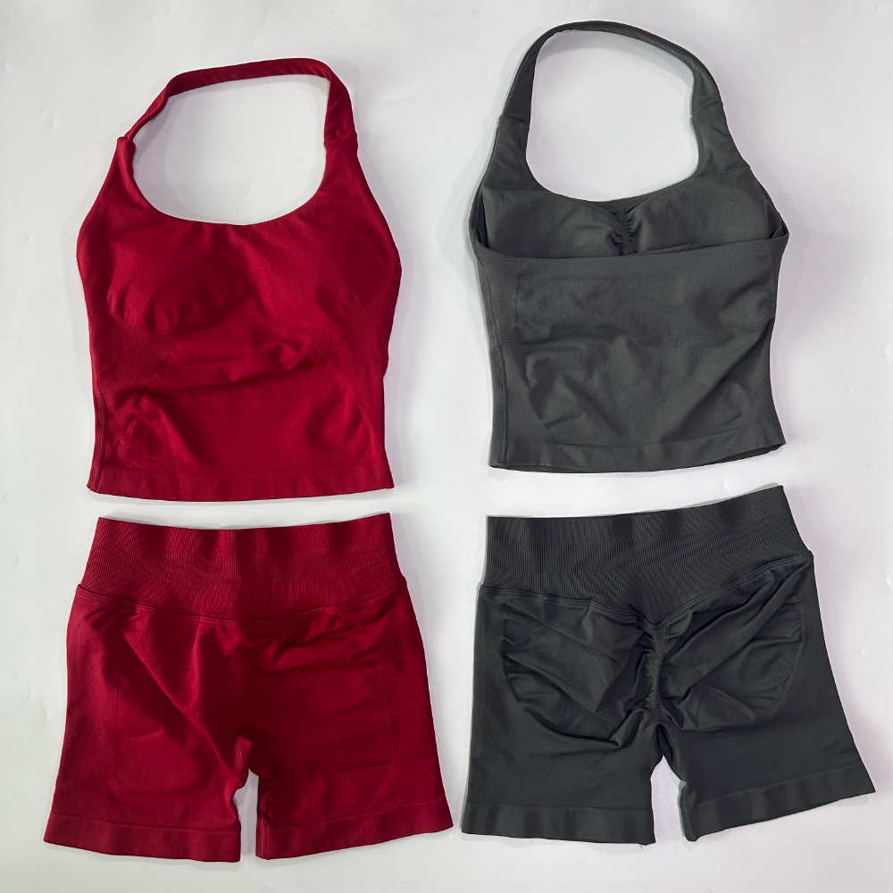 No Logo Women Gym Set Halter T - Yoga Fitness Logo review and price