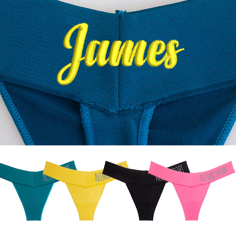 Custom Thong With Letter Name  - Yoga Fitness Name review and price