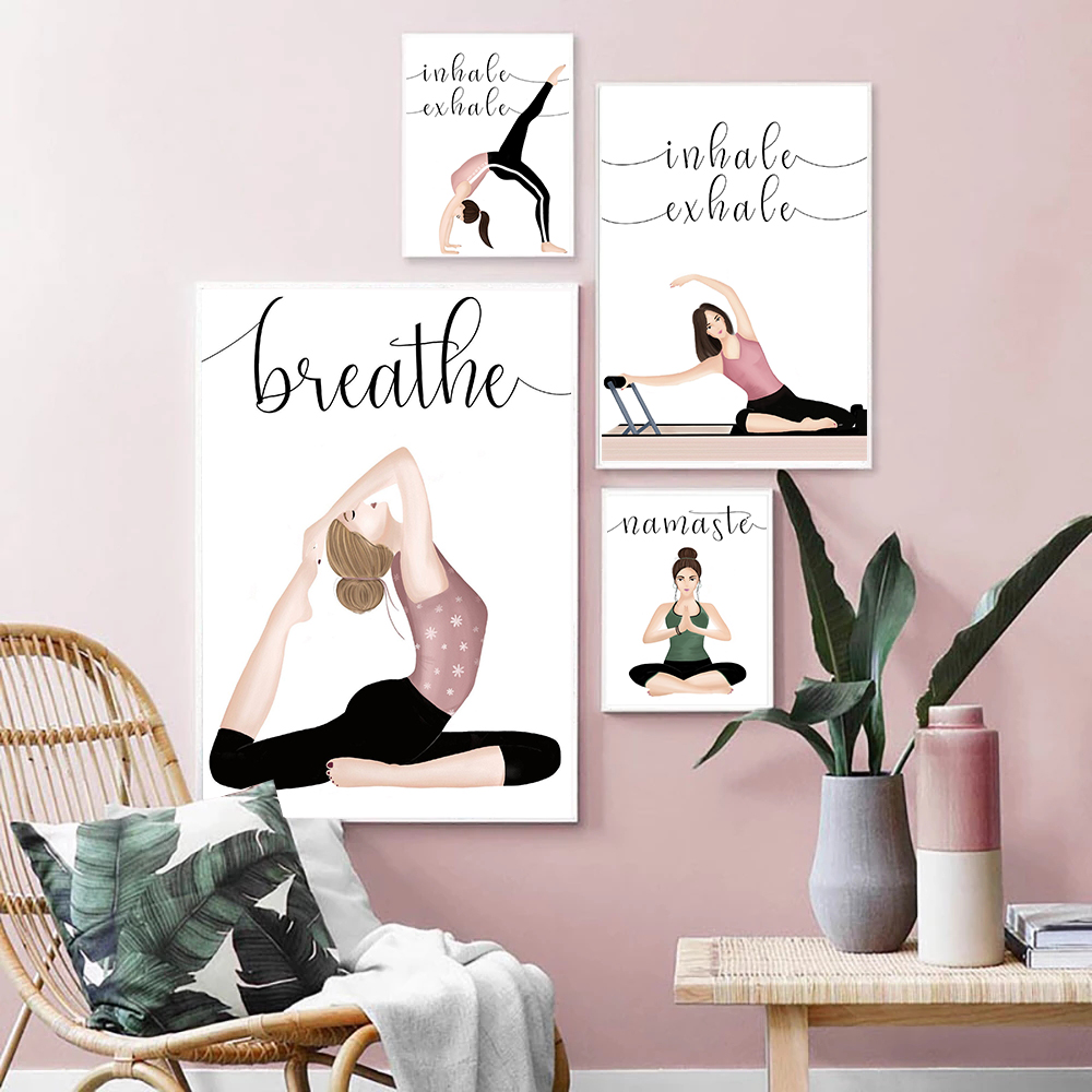 Inhale Exhale Quote Yoga Poste - Yoga Fitness Quotes review and price