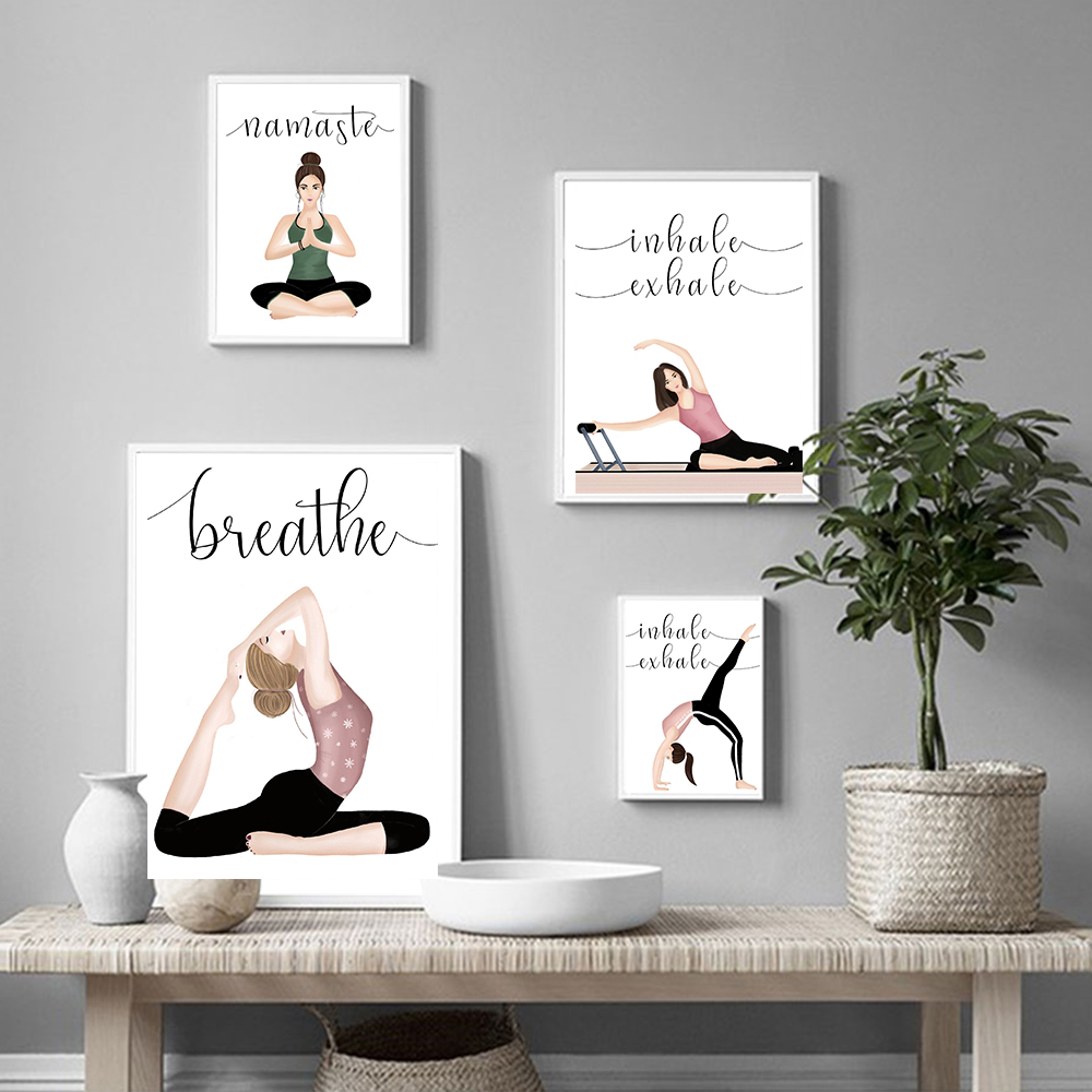 Inhale Exhale Quote Yoga Poste - Yoga Fitness Quotes review and price