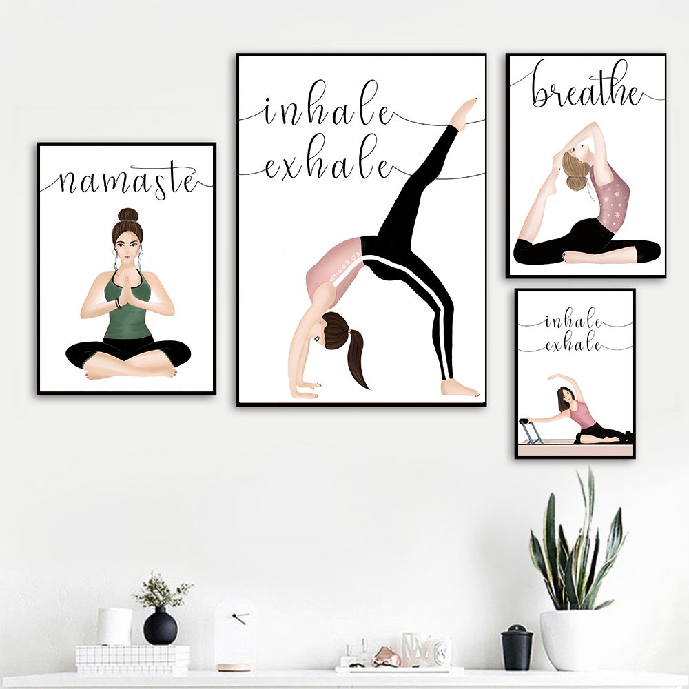 Inhale Exhale Quote Yoga Poste - Yoga Fitness Quotes review and price