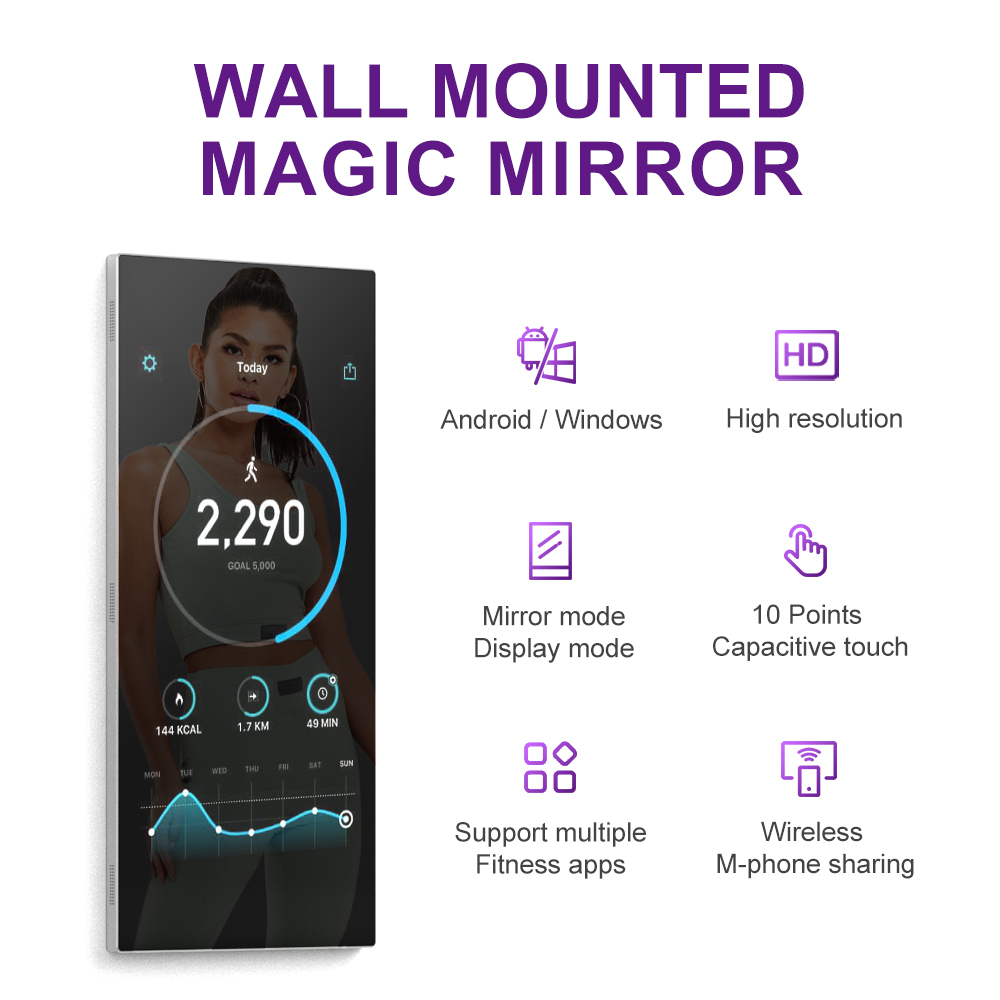 Wall Mounted Interactive Mirro - Yoga For Fitness App review and price