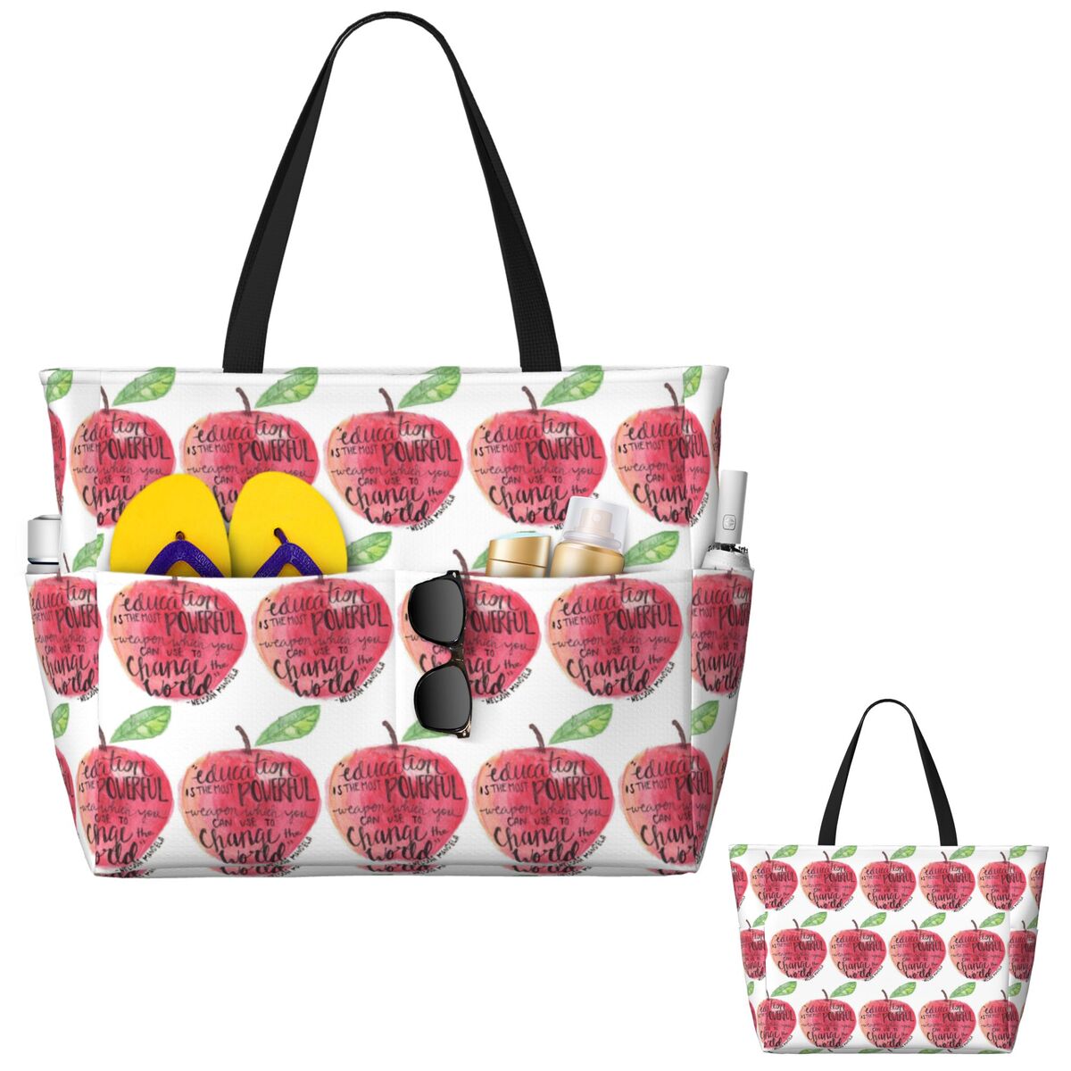 Teacher Quote Beach Tote Bag S - Yoga Fitness Quotes review and price