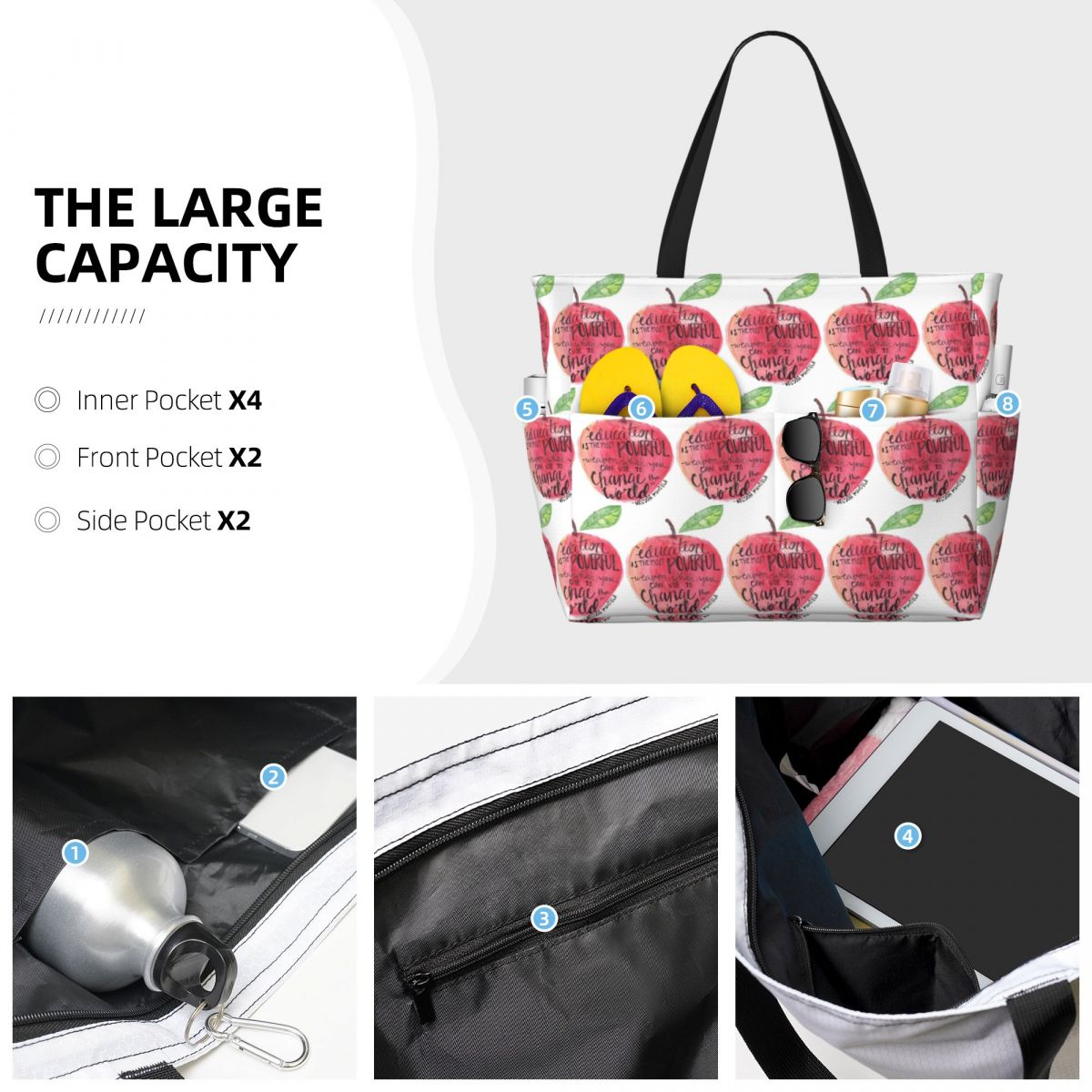 Teacher Quote Beach Tote Bag S - Yoga Fitness Quotes review and price