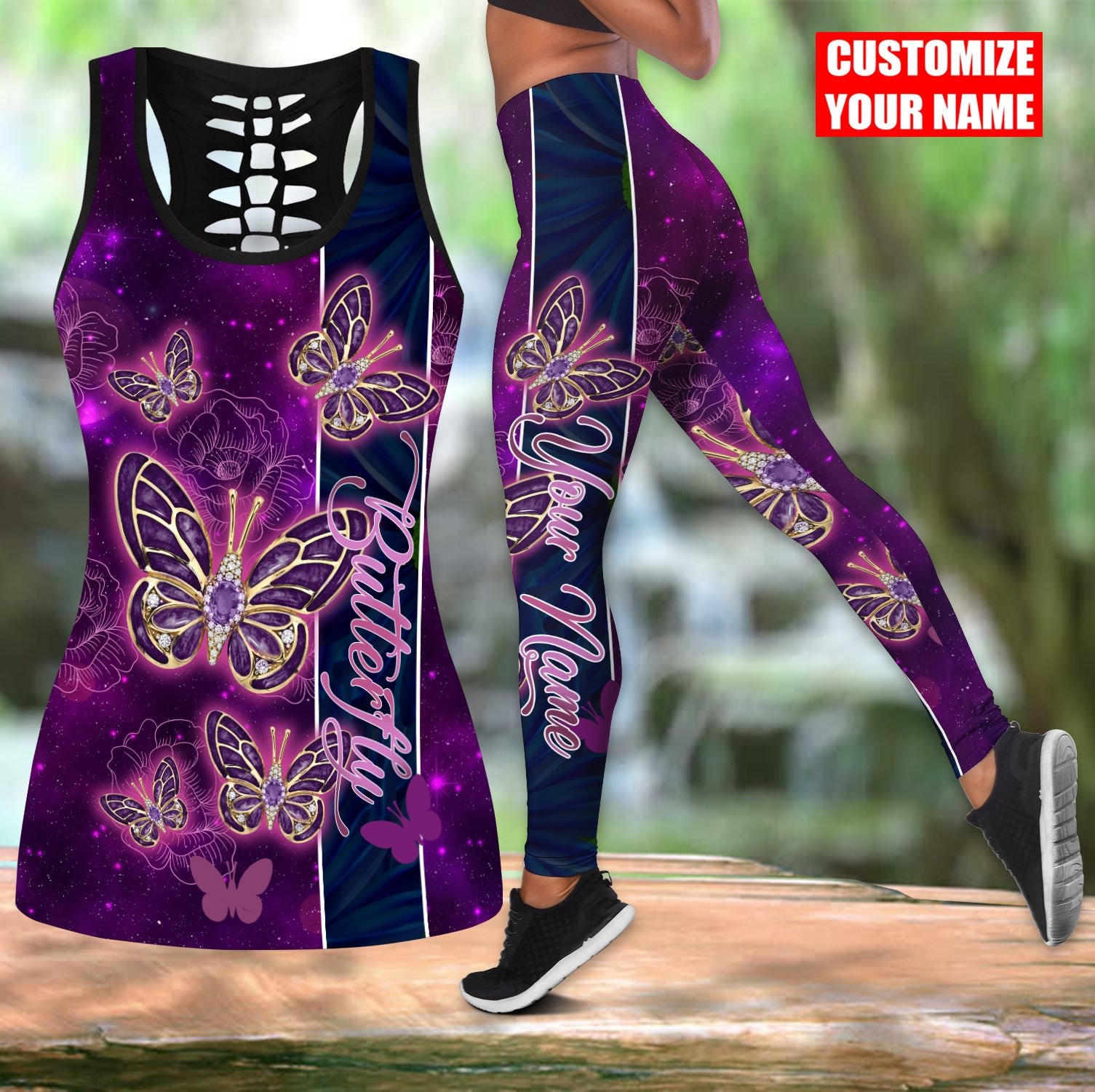 Personalized Name Butterfly 3D - Yoga Fitness Name review and price